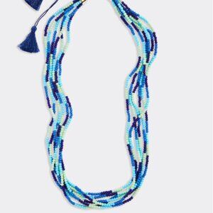 Vineyard Vines Tide Blue Seed Bead Necklace